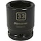 Dynamic 3/4" Drive Standard Socket, Black Phosphate, Tools 3/4" Drive 6 Point Metric, 33mm Standard Length D020033 - alternate 1